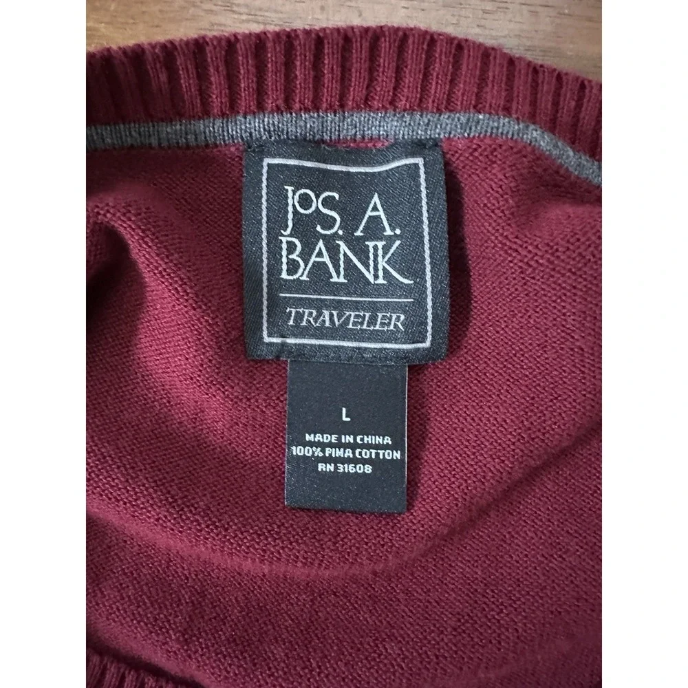 Jos A Bank Traveler Sweaters Men's Large Set‎ Of Two Pima Cotton V-Neck